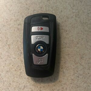 BMW Black and Silver Key Fob